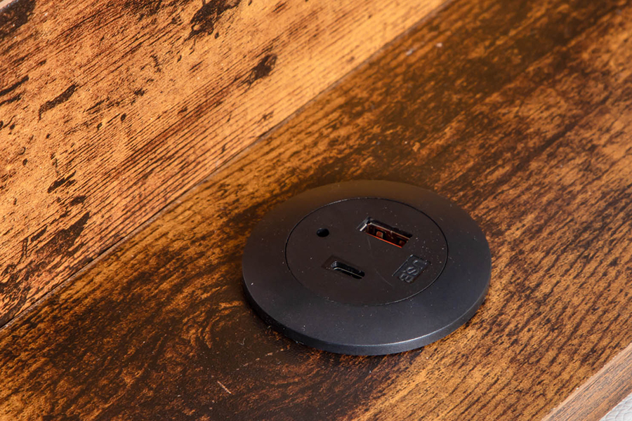 A002-1-3DU USB Tapicerowany zintegrowany zagłówek Rama łóżka