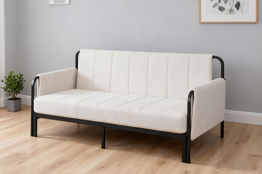 4712 Rozkładana sofa z tkaniny z wełny jagnięcej