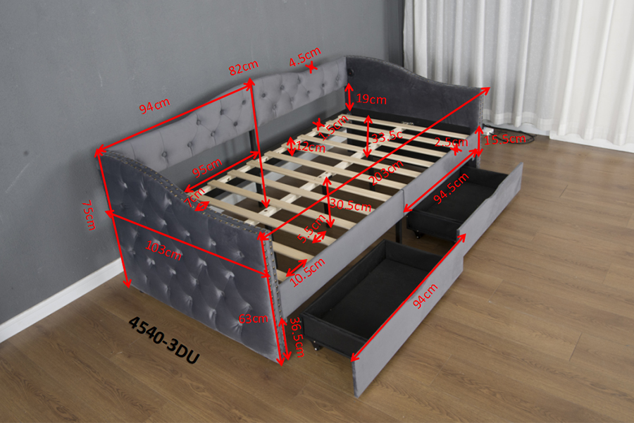 N13 Europejska nowoczesna szara aksamitna poduszka do przechowywania Sofa rozkładana
