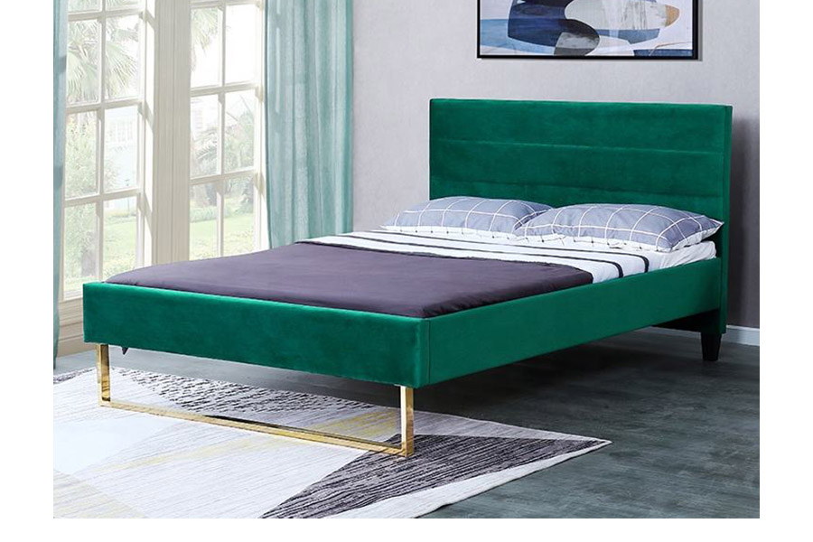 1347 Luksusowe łóżko king size Nowoczesne łóżko tapicerowane