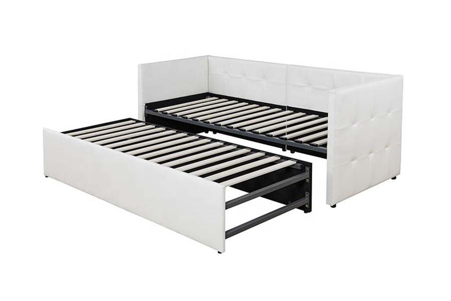 1637 Wysuwana rozkładana sofa z miękkiej skóry
