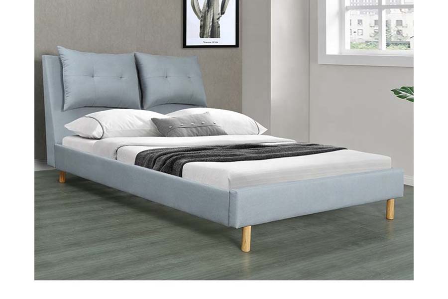 Łóżko tapicerowane 1503 z ramą na poduszkę w stylu MDF, nowoczesnym designem