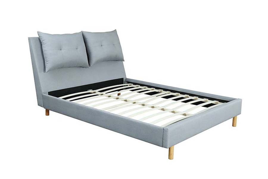 Łóżko tapicerowane 1503 z ramą na poduszkę w stylu MDF, nowoczesnym designem